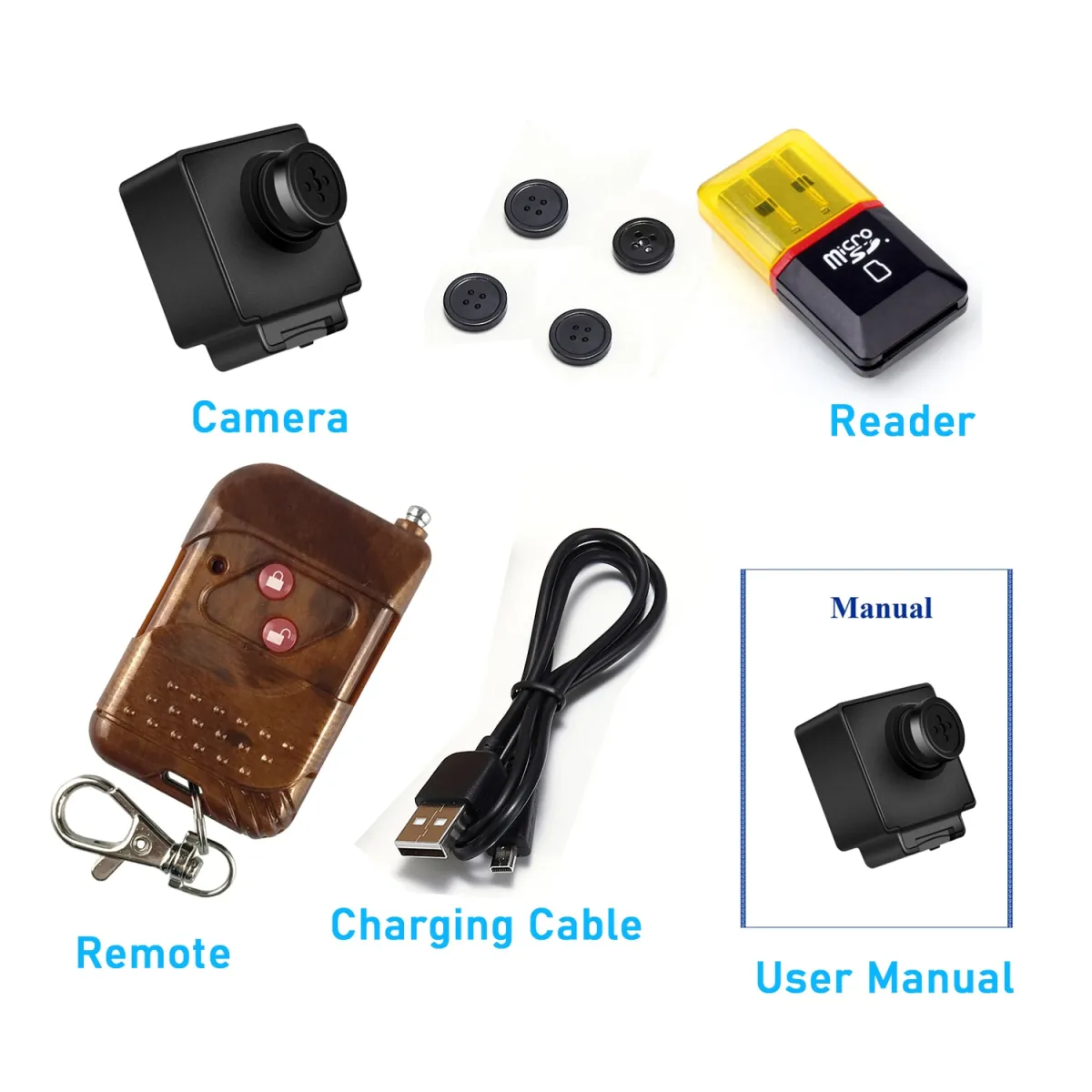 1080p button camera