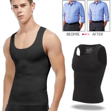 Men Polymer Sweat Sauna Shaper Vest Body Shaper Waist Trainer