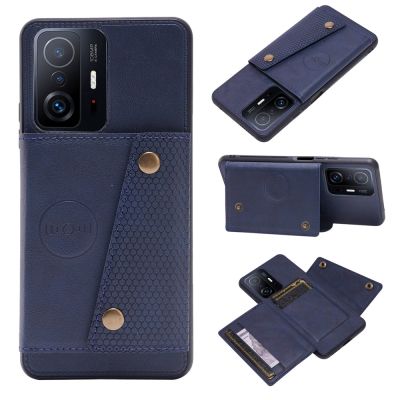 เคสโทรศัพท์ใหม่สำหรับ Xiaomi Mi 11T 11T Pro/mi 10T 10T Pro/mi 12 12 Pro/mi 11 Lite NE 11 Pro 11 Ultra / Mi 9T Pro Retro เคสฝาหลังมีช่องใส่บัตรทำจากหนัง