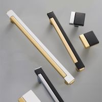 Modern Gold Black Chrome Kitchen Handle Zinc Alloy Cabinet Knobs and Handles Drawer Knobs Pulls Furniture Handle Door Hardware