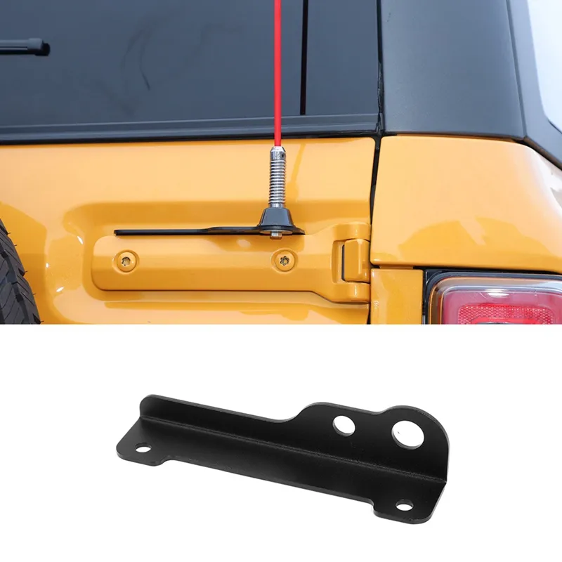 1 Pack Tailgate CB Antenna Holder Stand Mount Bracket Black Metal for Ford  Bronco 2021 2022 Accessories 