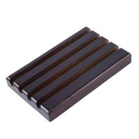 Display Stand Rack Coin Holder 4-Row Torched Wood Display Holder Stand