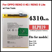 4310 MAh BLP819เปลี่ยนแบตเตอรี่สำหรับ OPPO RENO 5 4G / RENO 5 Lite / Reno 5z โทรศัพท์มือถือแบตเตอรี่