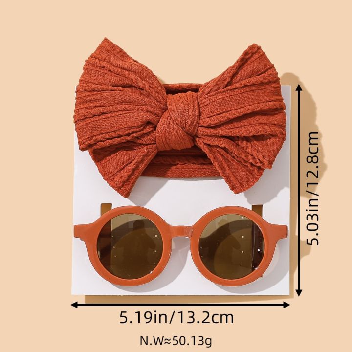 yf-2-3pcs-set-newborn-baby-headband-elastic-knit-with-sunglasses-children-turban-soft-kids-bow-headwear-hair-accessories