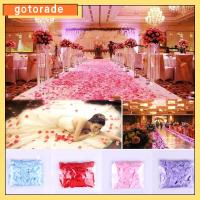 GOTORADE 100pcs สวย DIY ตกแต่งโต๊ะ ดอกไม้ 3 มิติ งานแต่งงาน ผ้าบุนวม รักสุดหัวใจ โยนกลีบกุหลาบ