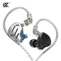 KZ ZAX หูฟังแบบใส่หู1DD + 7BA เทคโนโลยีไฮบริดหูฟังมอนิเตอร์เบส HIFI หูฟังแบบมีสายตัดเสียงรบกวน