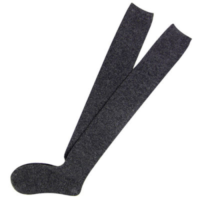 Long cotton socks over the knee ถุงเท้าผ้าฝ้ายยาวเหนือเข่า สีดำ ถุงเท้าแฟชั่นใส่เที่ยว ถุงเท้าเพื่อการแสดง