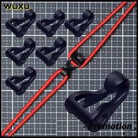 WUXU 5pcs สีดำสีดำ หัวเข็มขัดภายนอกอาคาร พลาสติกทำจากพลาสติก 10มม. ค่ะ ตะขอรัดสาย ของใหม่ เต็นท์สายหัวเข็มขัด เครื่องมือตั้งแคมป์