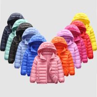 2021 Fashion White Duck Down Jackets Boy Girl Candy Color Lightweight Winter Coats Kids Warm Outwear Snowsuits 2 12T