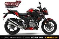 สติ๊กเกอร์แต่งลายรถ Honda CB 300F ตัวเก่า2015 ลาย หมาป่า