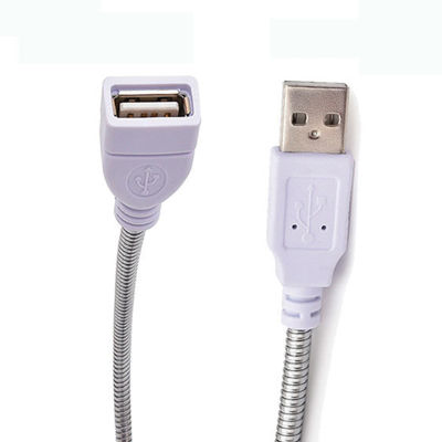สายต่อ USB โลหะแบบยืดหยุ่นได้,สายไฟตัวผู้เป็นตัวเมียสายโลหะสำหรับต่อไฟ USB หลอดไฟ