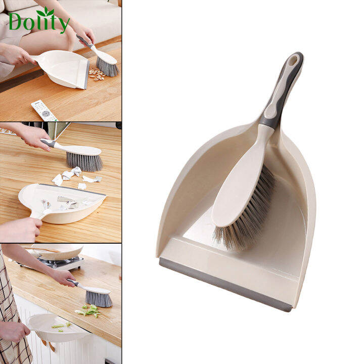 Dolity Small Dustpan and Brush Set, Whisk Broom and Dust Pans with