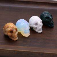 [2023] พลอยหัวกะโหลกคริสตัลธรรมชาติตกแต่งหัวผี Carvel Opal Skulls หินขัดเคลือบเงาเครื่องประดับแร่เครื่องประดับตกแต่งบ้าน