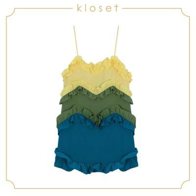 Kloset Multi-Color Spaghetti Strap Top (SS18-T002) เสื้อผ้าผู้หญิง เสื้อผ้าแฟชั่น เสื้อแฟชั่น เสื้อสายเดี่ยว