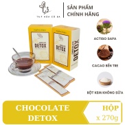 Chocolate detox hộp 12 gói, sự kết hợp giữa cacao Bến Tre và Actiso Sapa