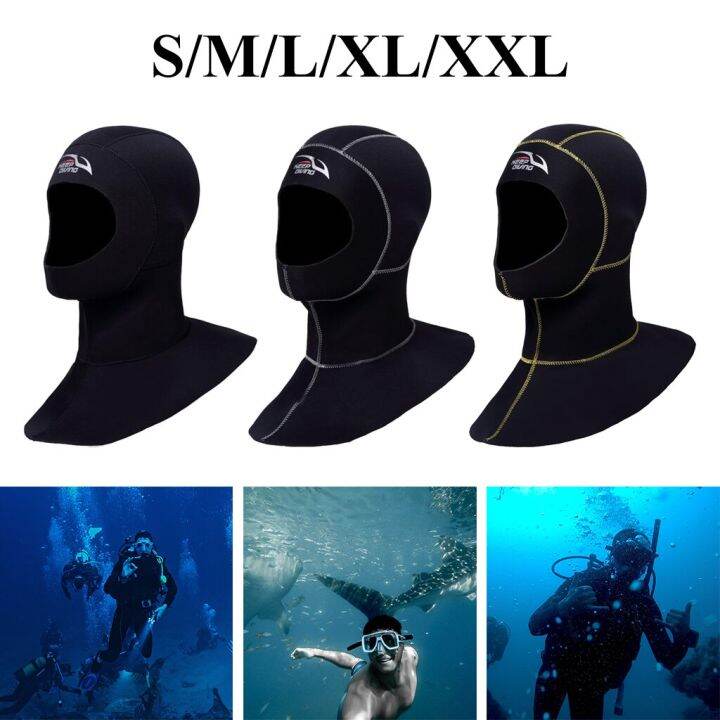 Scuba Diving Hood 3mm Neoprene Wetsuit Hat Neck Warmer Durable