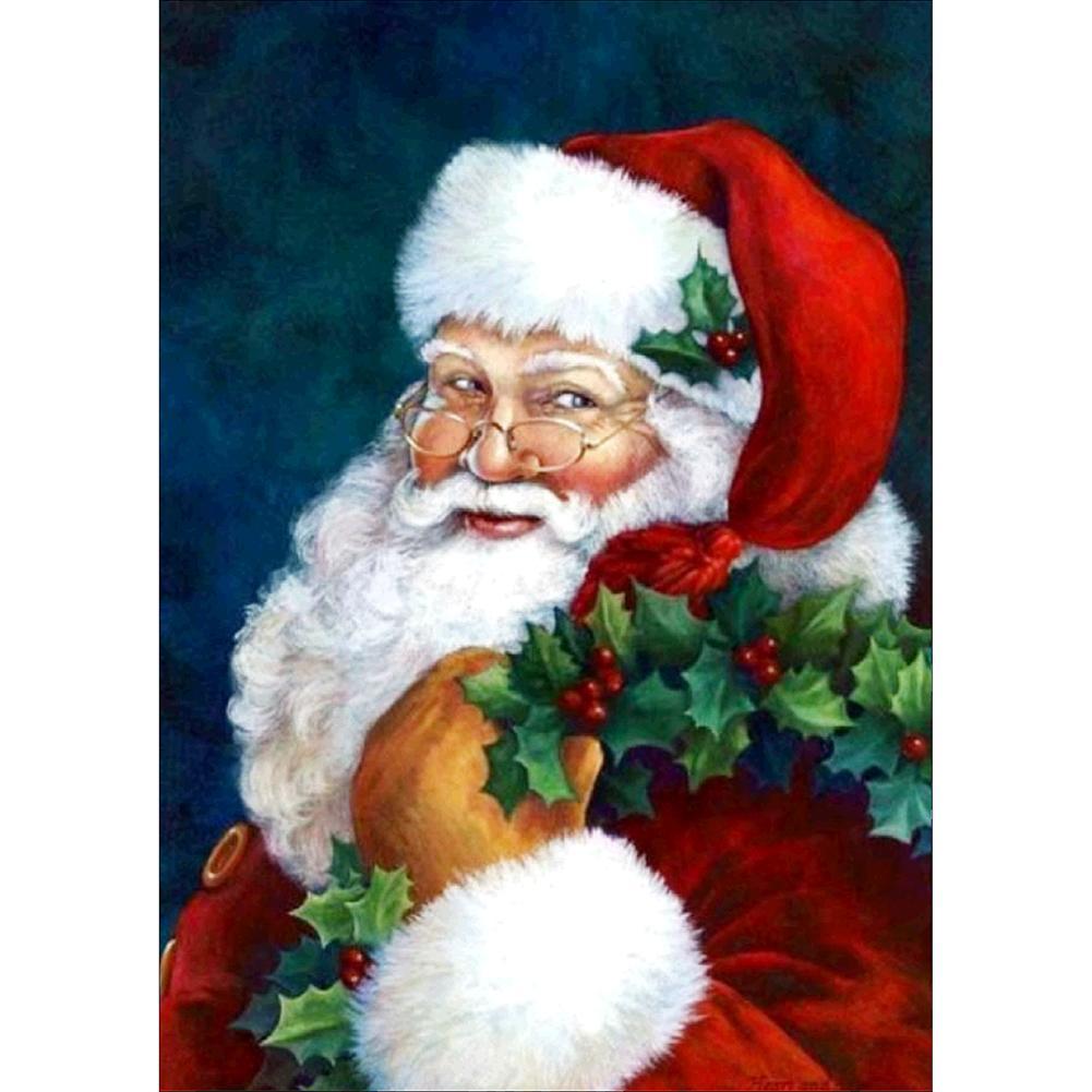 Crystal Rhinestone Embroidery Pictures Arts Craft Gift Father Christmas DIY 5D Diamond Painting Full Kits 