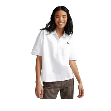 female white polo shirt