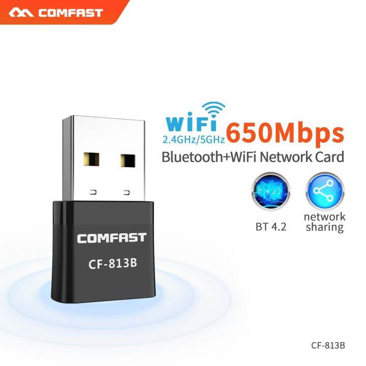 USB Bluetooth WiFi Adapter 5Ghz Dual Band 650Mbps AC Wireless Receiver ...