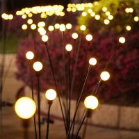 1PCS Solar LED Light Outdoor Garden Decoration Landscape Lights Firework Firefly Garden Lights Lawn Garden Decor Christmas Light