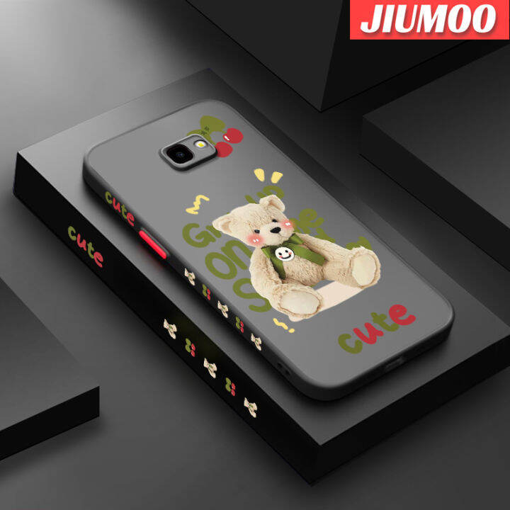 jiumoo-เคสโทรศัพท์ปลอกสำหรับ-samsung-กาแลคซีแบบแข็งกันกระแทกดีไซน์ใหม่ตุ๊กตาหมีลายการ์ตูนสุดน่ารัก-j4-2018-j4บวก2018-j4เคสซิลิโคนลายขอบคลุมทั้งหมดป้องกันเลนส์กล้องเคสนิ่ม