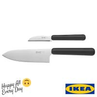 เฟอร์ดุบบลา ชุดมีดทำครัว 2 ชิ้น, เทา มีดทำครัว และ มีดปอกผลไม้, FÖRDUBBLA 2pcs Knife Set