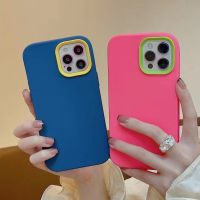 เคสซิลิโคนเหลวสองสีกันกระแทก,เคสแข็งกันกระแทกสำหรับ iPhone 13 Pro 12 11 Pro Max XR X XS SE 2020 7 8 6S 6 Plus