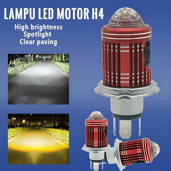 Lampu utama LED IBRIGHT Laser Kipas H4 Projector premium Super terang