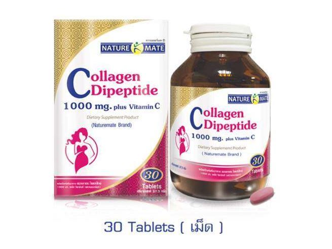 naturemate-collagen-dipeptide-1000-mg-plus-vitamin-c-30-tablets-คอลลาเจนผิวผสมวิตามินซี-x3ขวด-คอลลาเจนไดเปปไทด์-ผสมวิตามินซี-30-เม็ด