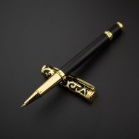 Luxury Business Office Sign Pen Hollow Metal Ballpoint Pens Student Writing School Rollerball Pen Stationery Supplies 03750 Pens