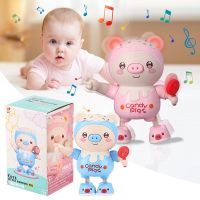 ☂☊✔ Electronic Pets Pig Dancing Toy Baby Dancing Robot with Swing Light Music Cute Pig Cartoon Animal Baby Crawling Educational Toy