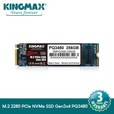 ลด 50% (พร้อมส่ง)KINGMAX  256GB SSD รุ่น PQ3480 M.2 2280 PCIe NVMe SSD Gen3x4  (2,250/1,200MB/s)(ขายดี)