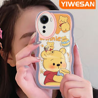 JIUMOO เคสสำหรับ Vivo Y35 Y16 5G Y56 5G ลวดลายหมีหวานสีเหลืองกระแสแฟชั่นดีไซน์ด้านข้างใหม่เคสฝาปิดเลนส์เคสนิ่มใส่โทรศัพท์สีบางๆเคสป้องกันการกระแทก