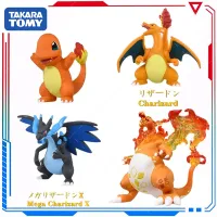 ตุ๊กตาโมเดลแอคชั่น Mega Charizard ทำจาก PVC แอคชั่นรูปโปเกมอนของแท้ของเล่นตลกสำหรับเด็ก Gigantamax Charizard X Charmander MS ของแท้