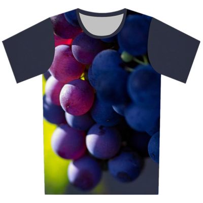 Joyonly 2018 Summer Girls/Boys Fruit Tops Purple Grape Printed T shirts children T-shirt Baby Kids Cool Clothes Cute Clothing