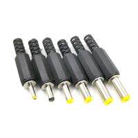 5Pcs 5.5x2.5 5.5x2.1 4.8x1.7 4.0x1.7 3.5x1.35 2.5x0.7mm Male DC Power Plug Connector 180 Degree Plugs Cable Male Plug Adapter