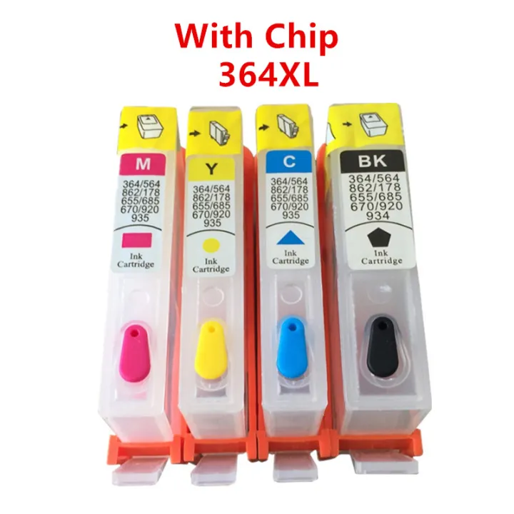 Refillable For Hp364 Ink Cartridge For Hp 364 364xl Empty Refill B109a B110a B110c B110e B209a 6655