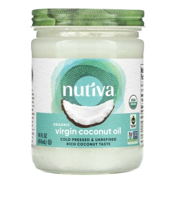 Nutiva Youti imported organic cold-pressed virgin natural coconut oil 414ml pregnant women edible oil skin care hair care