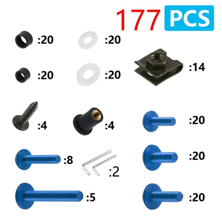 177pcs-windscreen-cover-set-screws-fairing-set-screws-motorbike-accessories