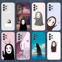 [ขายร้อน]NIQUXIอะนิเมะน่ารัก Faceless สำหรับ Samsung S20 Fe Lite S21 S30 Ultra S21Fe S9 S10 E Plus สีดำซิลิโคน