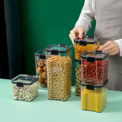 1PCS Container Tank Bottle Sealed Box Kitchen Organizers Food Storage Jar Clear Moisture-proof Pot