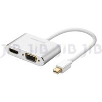 CONVERTER (คอนเวอร์เตอร์) UGREEN MINI DISPLAY PORT TO HDMI &amp; VGA [4K] [20421] (SILVER)