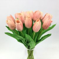 OrientalFineArt  ดอกทิวลิป ดอกไม้ประดิษฐ์เกรดพรีเมี่ยม Artificial Tulip (ราคาต่อ1ดอก)