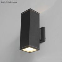 External Wall Lamp Outdoor Sconce Ip65 Waterproof 10W Up Down Modern Aluminum Home 65 * 160mm IP65 Tempered Glass Square