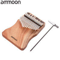 Ammoon 17-Key Thumb Piano Kalimba Camphorwood C Tone พร้อมกระเป๋าพกพาเพลงหนังสือดนตรี Scale สติกเกอร์ Tuning Hammer Accompaniment Chain พู่ตกแต่ง Finger Protector ดนตรีของขวัญ