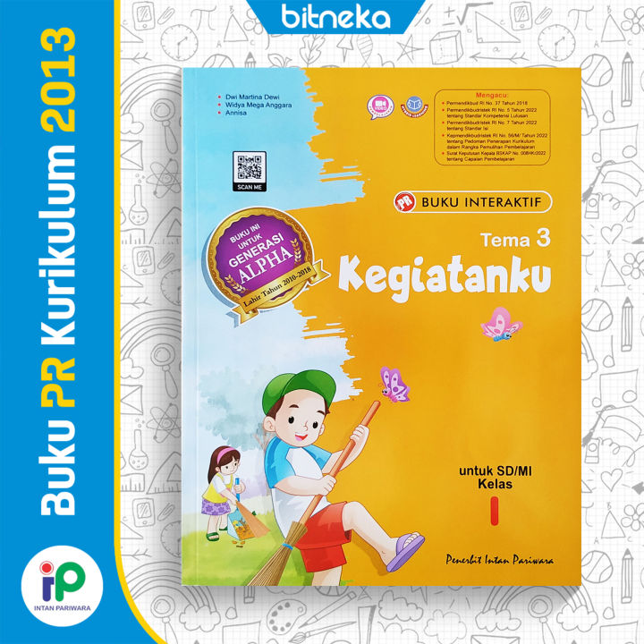 Buku Pr Interaktif Sd Mi Kelas 1 Tema 3 Kegiatanku Intan Pariwara