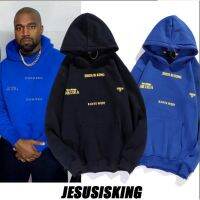 2023 NEWKanye Jesusisking อุปกรณ์ต่อพ่วงตัวอักษรโฟมแขนยาวคลุมด้วยผ้าเสื้อกันหนาว