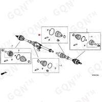 Ho nd a CR ID ER GJ 5 Front axle shaft inner dust-proof component Half axle repair kit Front drive shaft setting