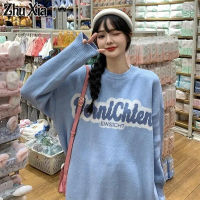 Zhu Xia เสื้อสเวตเตอร์ใหม่ฤดูใบไม้ผลิและฤดูใบไม้ร่วง,เสื้อแจ็กเก็ตเสื้อถักแบบคู่ทรงหลวมแบบเรียบง่ายญี่ปุ่น