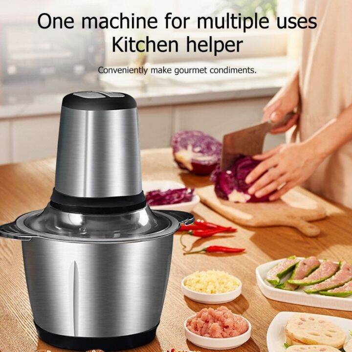 Meat grinder 2L capacity Kitchen mincer Stainless steel blade